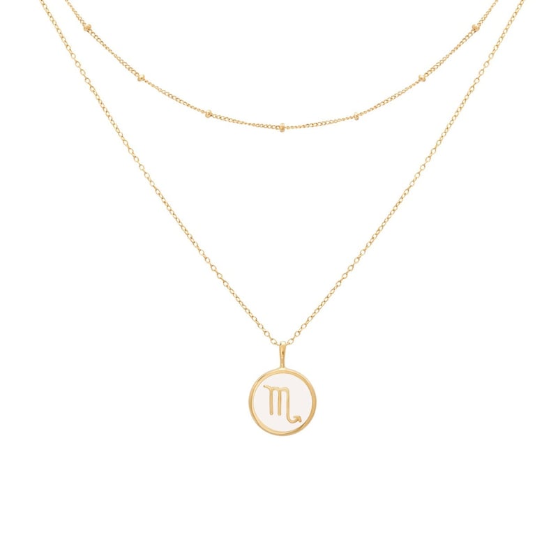 Rhinestone Mitten Scorpio Necklace