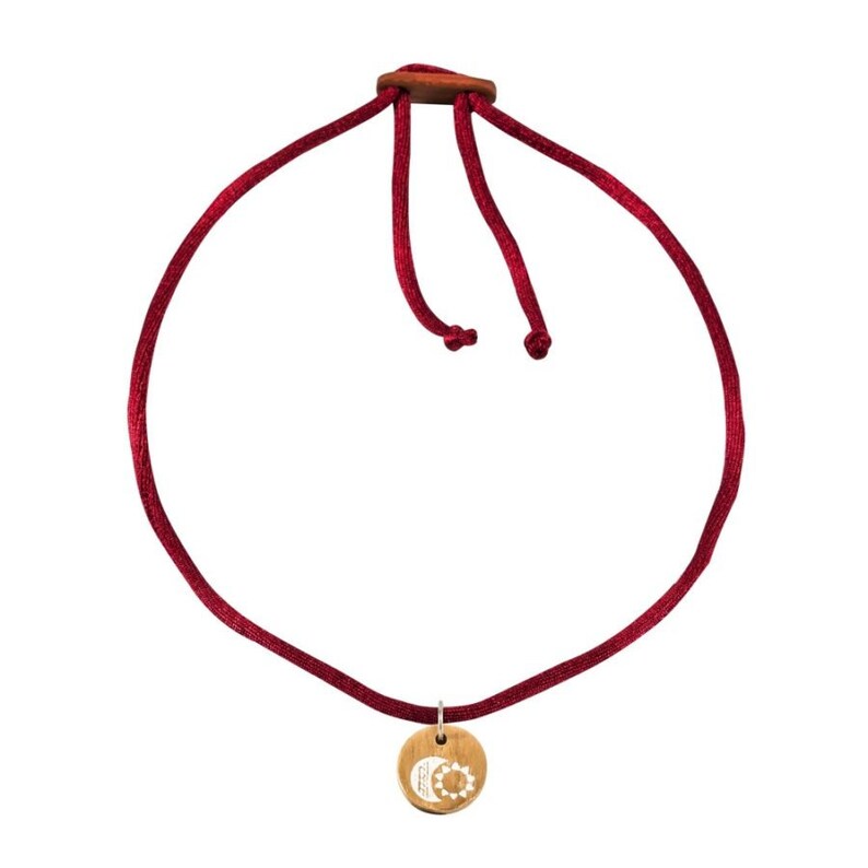 Lycra Choker Necklace with Driftwood /'Moon /& Sun/' Charm summer surfer travel jewelry