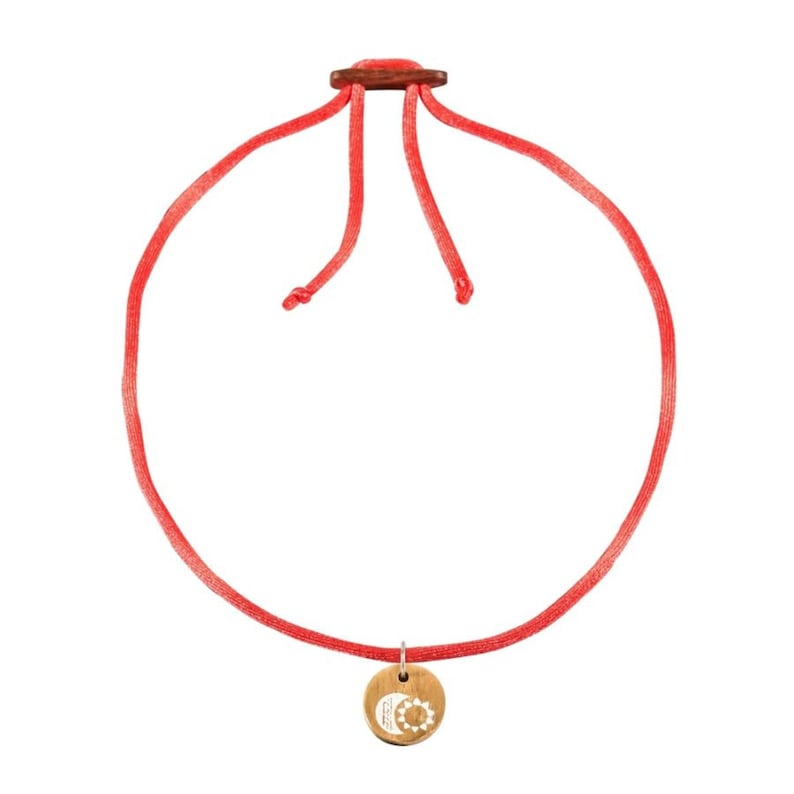 Lycra Choker Necklace with Driftwood /'Moon /& Sun/' Charm summer surfer travel jewelry