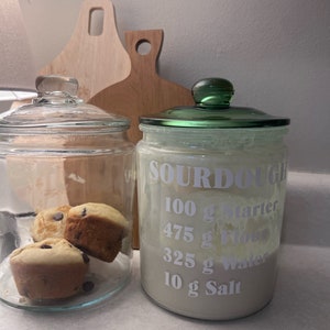 Sourdough Bread Starter Decal | Recipe Decal Sticker | Sourdough Starter | Discard Jar Decal | Sourdough Sticker