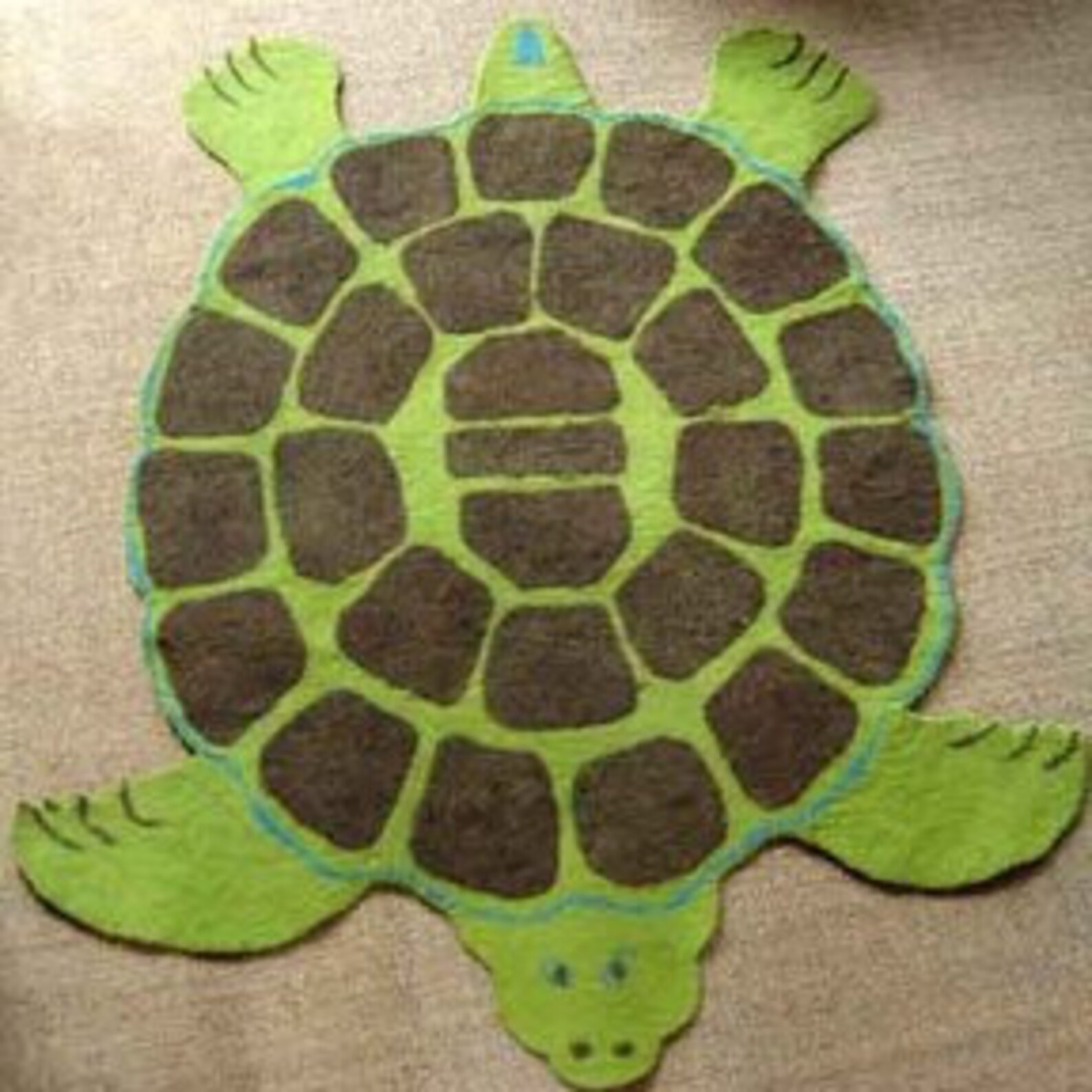 FELTED TURTLE RUG Etsy