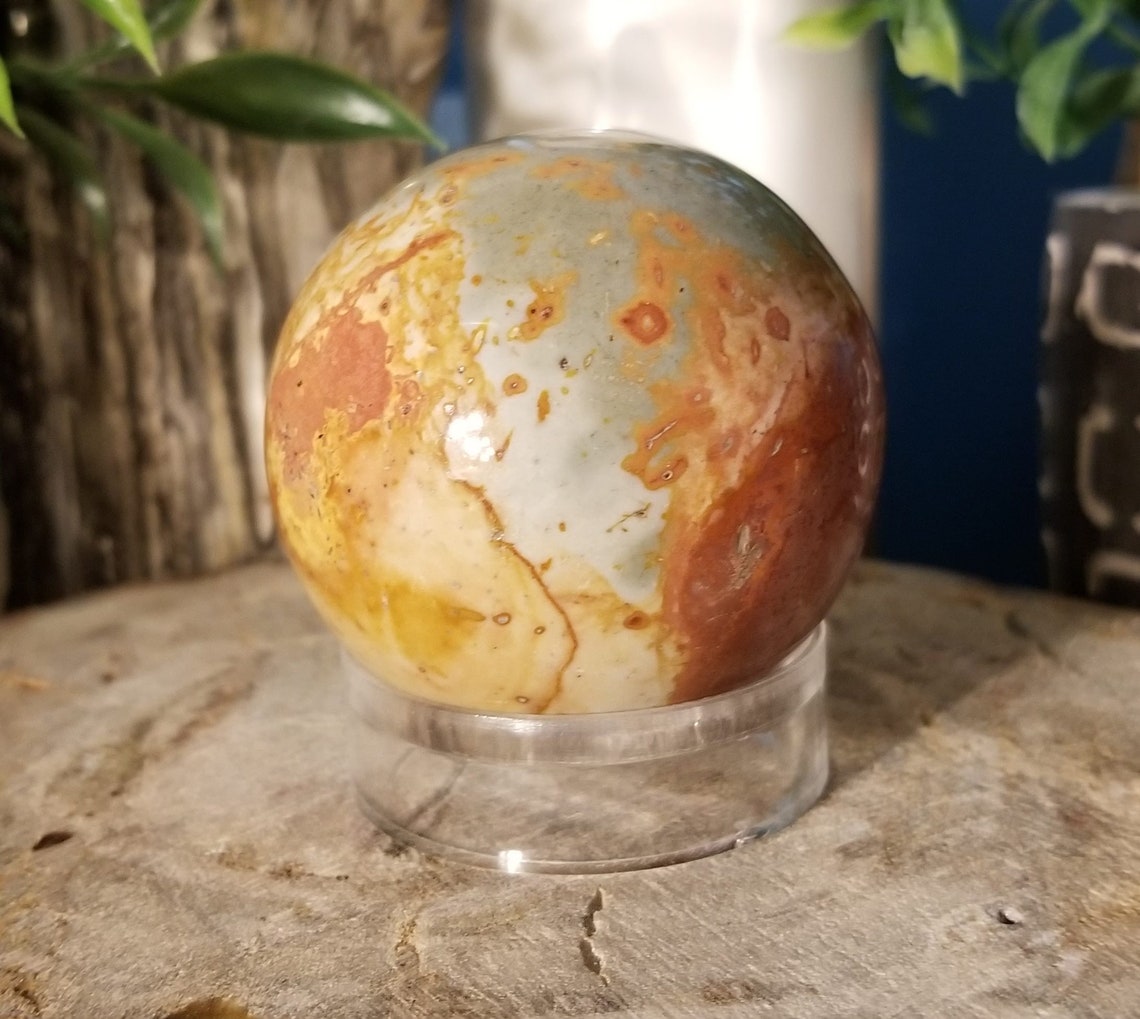 Polychrome Jasper Sphere P67 - Etsy