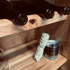 Adjustable Hardwood Wine Rack: 4-Bottle Capacity
