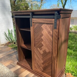 The Sage Jr. / 32" Walnut Bar Cabinet / Wood Bar Cabinet / Liquor Cabinet / Bar Cabinet / Walnut Furniture / Walnut Liquor Storage