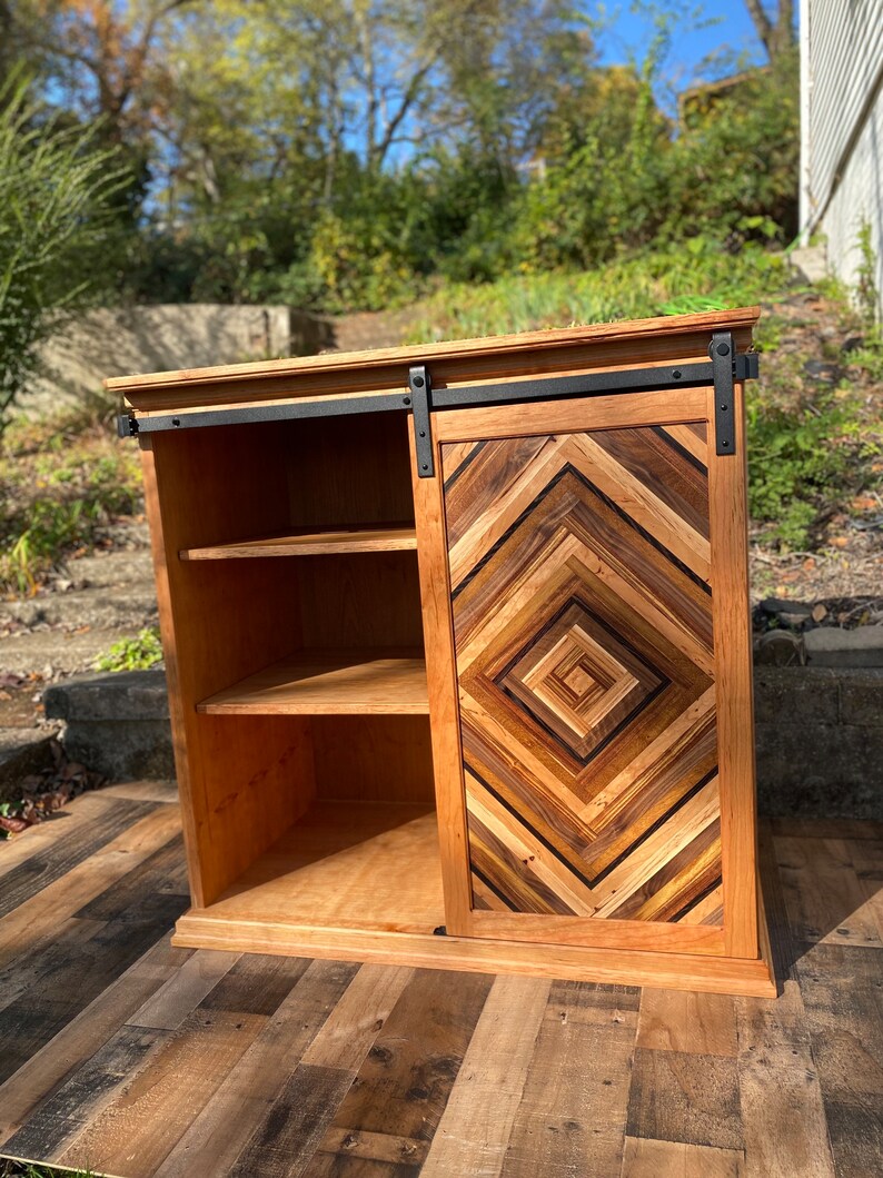 Cherry Bar With Storage for 96 Can Mini Fridge / Bar Etsy