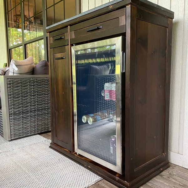 Bar With Fridge Etsy