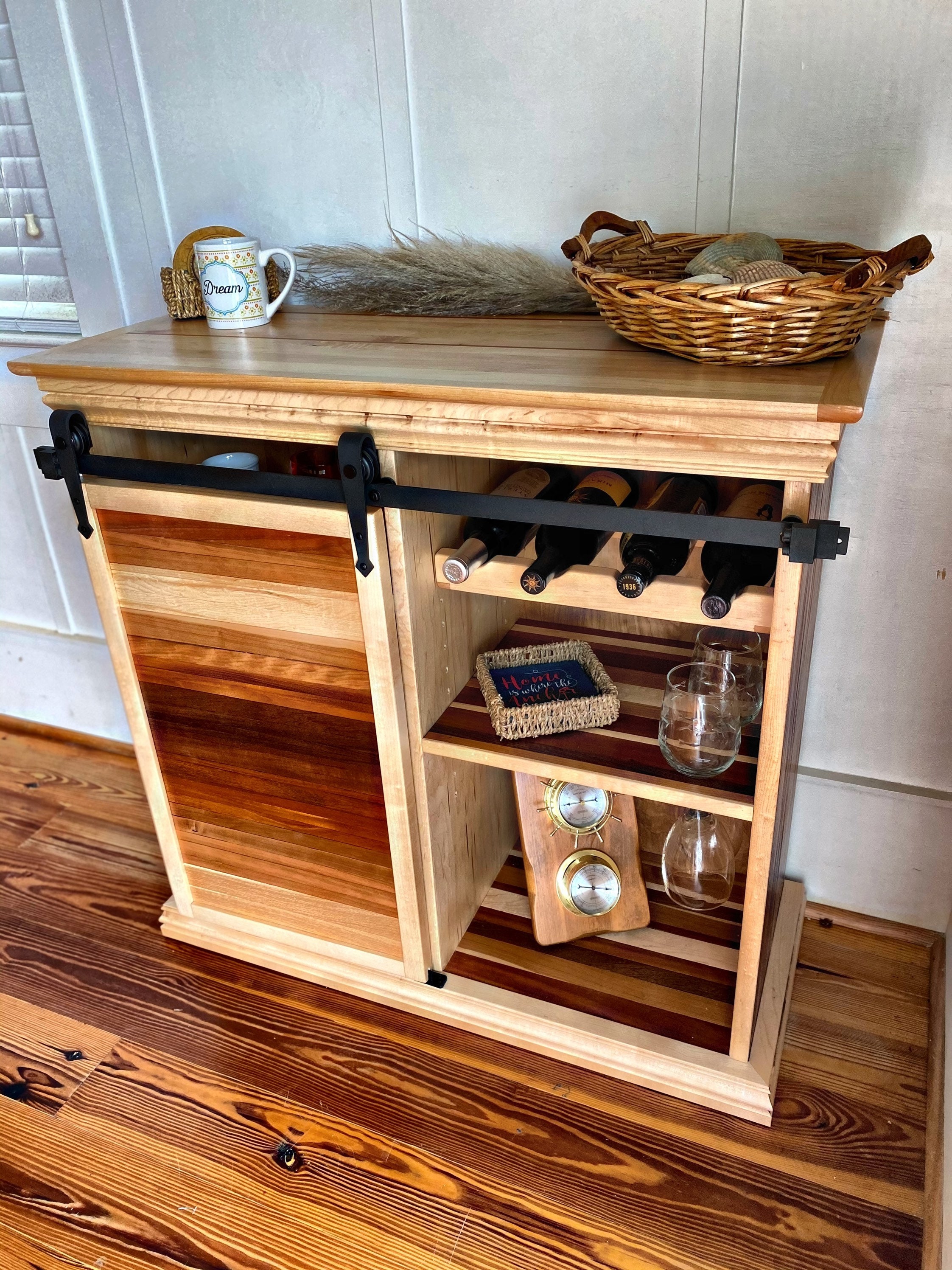 Wood Coffee Bar / Coffee Bar / Liquor / Bar / Etsy
