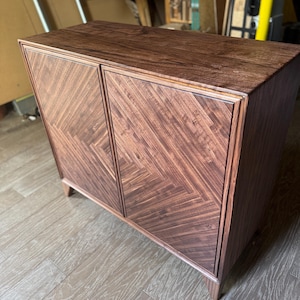 The Shenandoah / Modern Walnut Bar Cabinet / Walnut Bar Cabinet / Liquor Cabinet / Liquor Storage / Wine Cabinet / MCM Liquor Cabinet