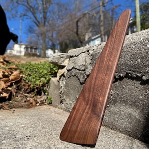 Handmade Walnut Flat Spatula: Wooden Cooking Utensil