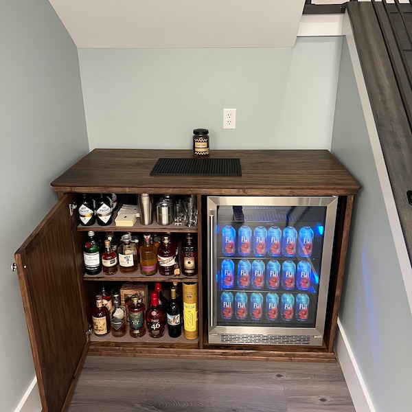 Bar With Fridge Etsy
