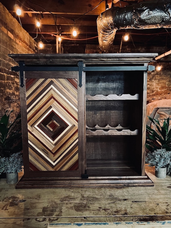 Walnut Bar Cabinet With Cocobolo Accents Bar Cabinet Coffee