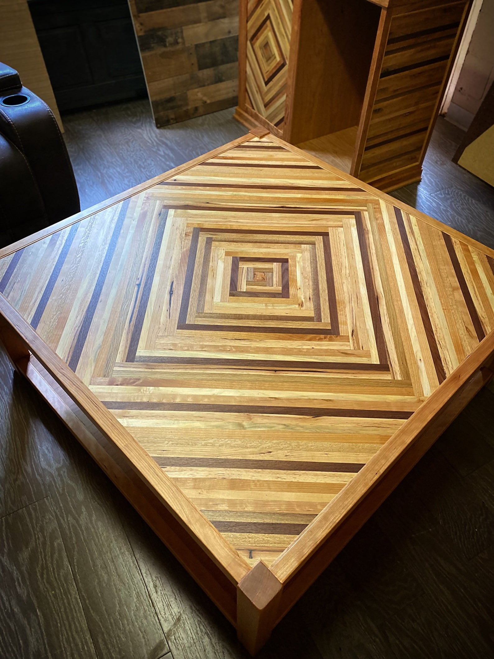 Cherry Coffee Table With Mosaic Top / Coffee Table / Wood Etsy