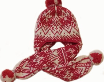 Winter hat with a Norwegian pattern