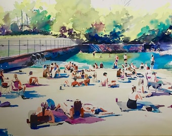 Austin Barton Springs #2 - Giclée-Druck