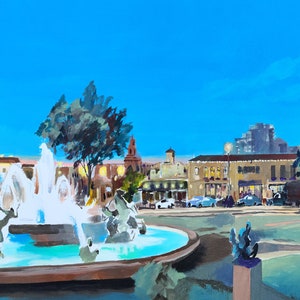 Country Club Plaza Fountain 1 - Fine Art Print