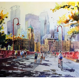 Minneapolis Stone Bridge - Giclee Print