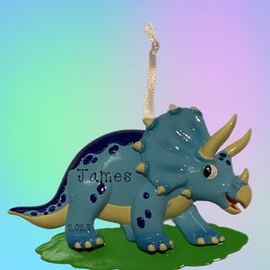 Triceratops Personalized Ornament