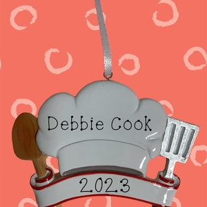 Personalized Cook Ornament - Celebrate the Kitchen - Lunch Lady - Pastry Chef - Free customization