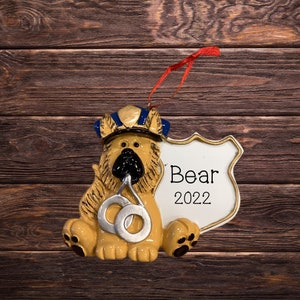 Personalisierte Polizei Hund Ornamente