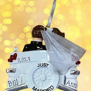 Just Married Personalized Wedding Ornament