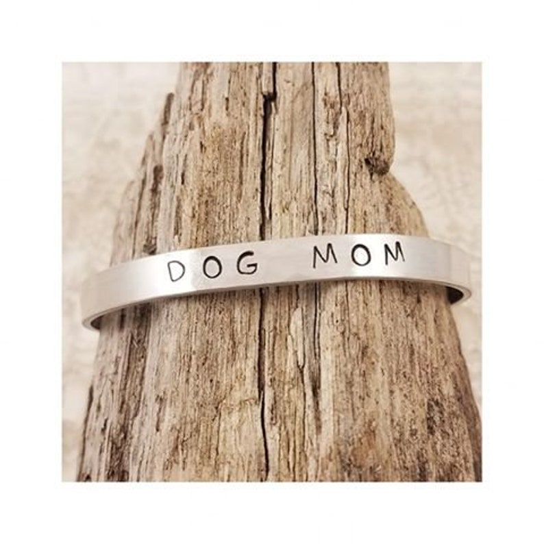 Animal Mom Bracelet Cuff Cute Handmade Metal Bracelet Mothers Day Funny Gift Gift For Mom Funny Bracelet Cuff DOG MOM Aluminum Bracelet