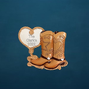 Cowboy Boots Personalized Ornament
