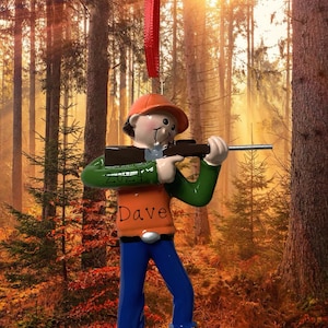 Hunter with Shotgun Personalized  Ornament