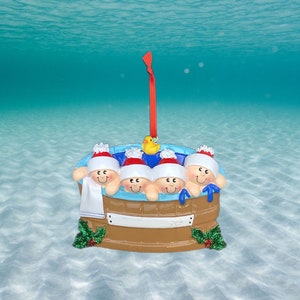 Personalized Hot Tub Heads 4 Ornament