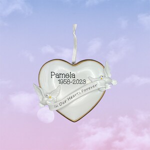 In our Hearts Forever Memorial Personalized Ornament