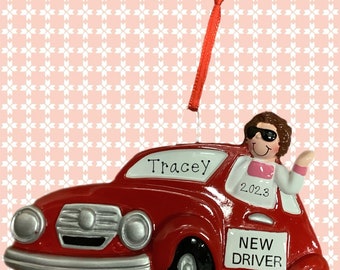 New Driver Girl Personalized Ornament