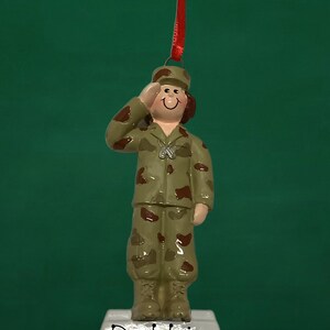 Proud Army Woman Personalized Ornament