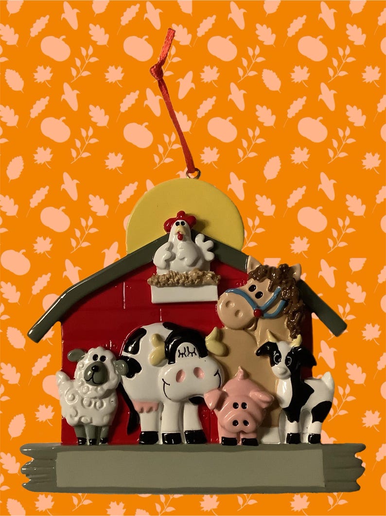 Barnyard Personalized Ornament - Etsy