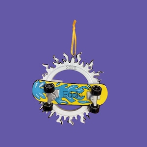 Rad Skateboard Personalized Ornament
