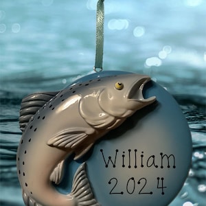 Chinook Salmon Personalized Ornament