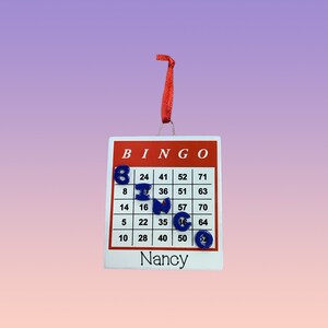 Adorno de tablero de bingo personalizado