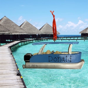 Pontoon Boat Personalized Ornament
