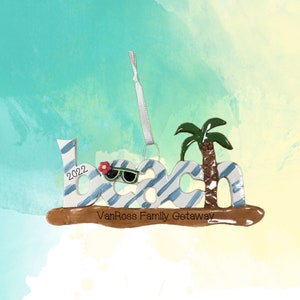 Personalisierte Strand Themed Ornament Benutzerdefinierte Personalisierung