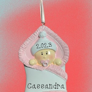 Baby-Mädchen personalisierte Ornament