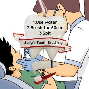 Décoration personnalisée pour dent et dentifrice/brosse