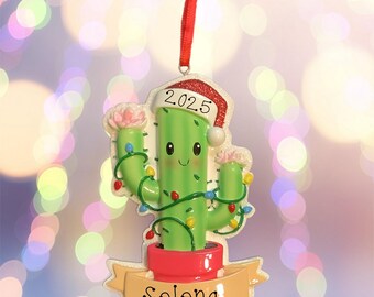 Christmas Cactus Personalized Ornament