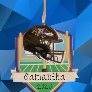 ボルチモア・レイブンズのパーソナライズされたオーナメント
