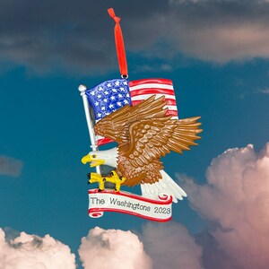 Patriotic Eagle Personalized Ornament