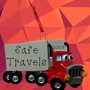 Semi Truck Personalized Ornament