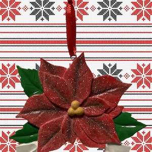 Poinsettia Personalized Ornament