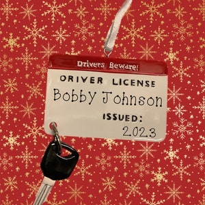 Rijbewijs gepersonaliseerd ornament