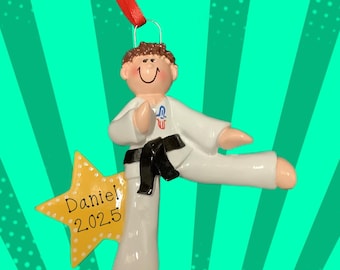 Karate Boy Personalized Ornament
