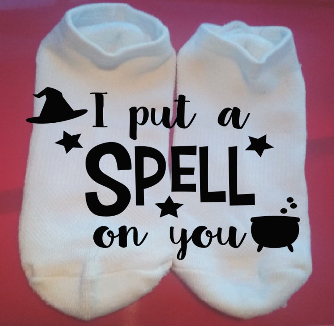 I put a Spell on You Halloween Socks Holiday Socks Lucky Etsy Italia