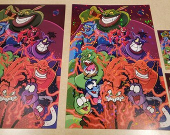 Monsters 'Space Jam' Art Print - 2 tamaños - Acabados brillantes u holográficos