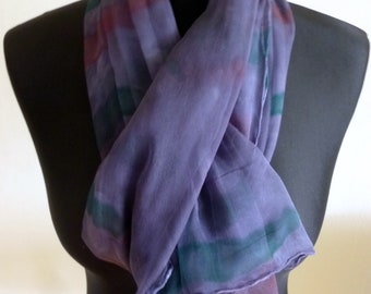 # 129-Silk scarf chiffon delicate