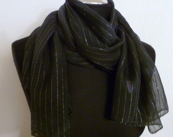 Silk scarf chiffon with Lurexfaden